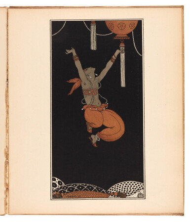 View full screen - View 1 of Lot 141. Miomandre, Dessins sur les dances de Vaslav Nijinsky, illustrations by Barbier, Paris, 1913, wrappers.