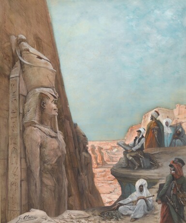 View full screen - View 1 of Lot 12. GEORGES CLAIRIN | Visiting Luxor.