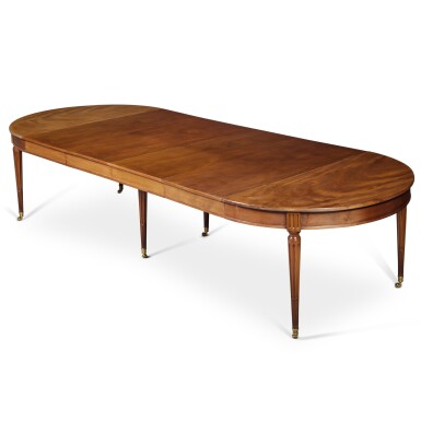 View full screen - View 1 of Lot 319. A Louis XVI Mahogany Dining Table, Late 18th Century.