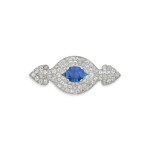 Sapphire and Diamond Brooch