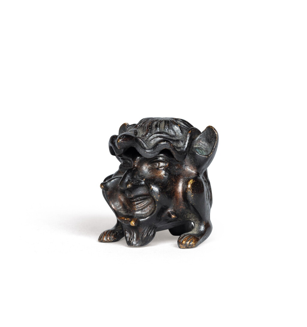 View full screen - View 1 of Lot 27. Northern Italian, in 16th century style, Inkwell in the shape of a grotesque | Italie du Nord, dans le style du XVIe siècle, Encrier en forme de grotesque.