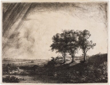 View full screen - View 1 of Lot 137. The Three Trees (Bartsch, Hollstein 212; New Hollstein 214; Hind 205).