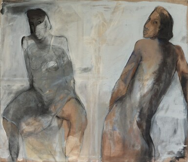 View full screen - View 1 of Lot 134. Paar (Blau) (Couple (Blue)) .