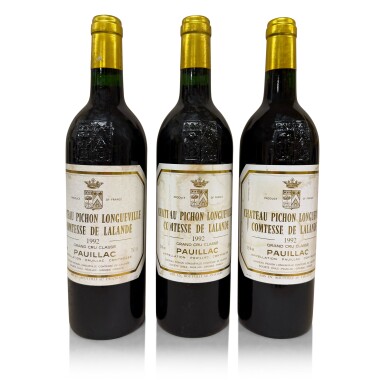 View full screen - View 1 of Lot 453. Château Pichon Longueville, Lalande 1992 (3 BT).