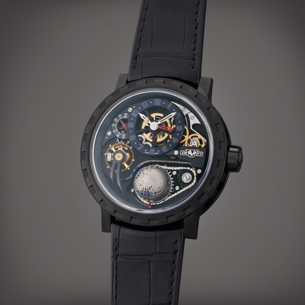 View full screen - View 1 of Lot 34. Reference AC.GMT.002 Academia Hour Planet | A DLC-coated titanium dual time wristwatch with Day/Night indication, Circa 2015.