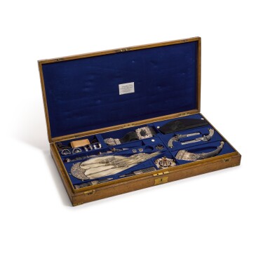 View full screen - View 1 of Lot 2. The Macleans of Ardgour Regalia: A cased set of Victorian Highland dress accessories, circa 1871, supplied by Millidge & Sons, Edinburgh.