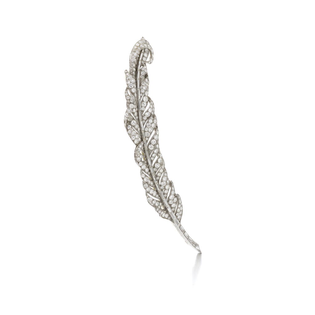 View full screen - View 1 of Lot 51. Diamond brooch | Spilla in diamanti .