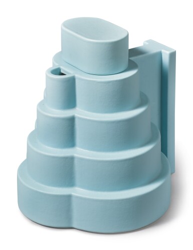 View full screen - View 1 of Lot 48. ETTORE SOTTSASS | "LAPISLAZZULI" TEAPOT FROM THE "INDIAN MEMORY" SERIES.