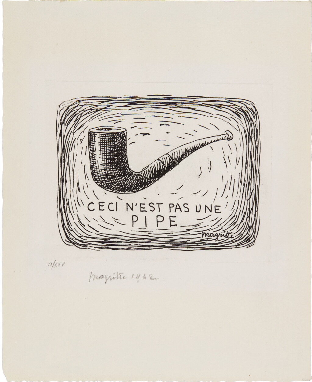 View full screen - View 1 of Lot 13. Ceci n'est pas une pipe.