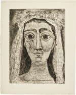 PABLO PICASSO | JACQUELINE EN MARIÉE, DE FACE. I (BA. 1089)