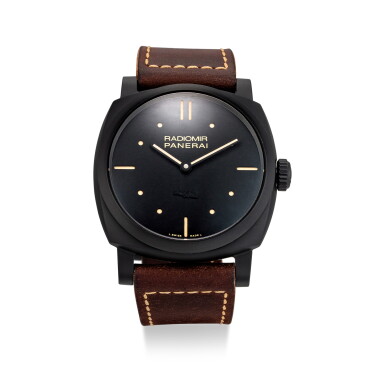 View full screen - View 1 of Lot 365. PANERAI | RADIOMIR 1940 3 DAYS CERAMICA, REFERENCE PAM 577 A BLACK CERAMIC WRISTWATCH WITH 3 DAYS POWER RESERVE, CIRCA 2015.