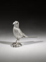 A Flemish silver model of a magpie, Antwerp, 1662/63, maker's mark unidentified