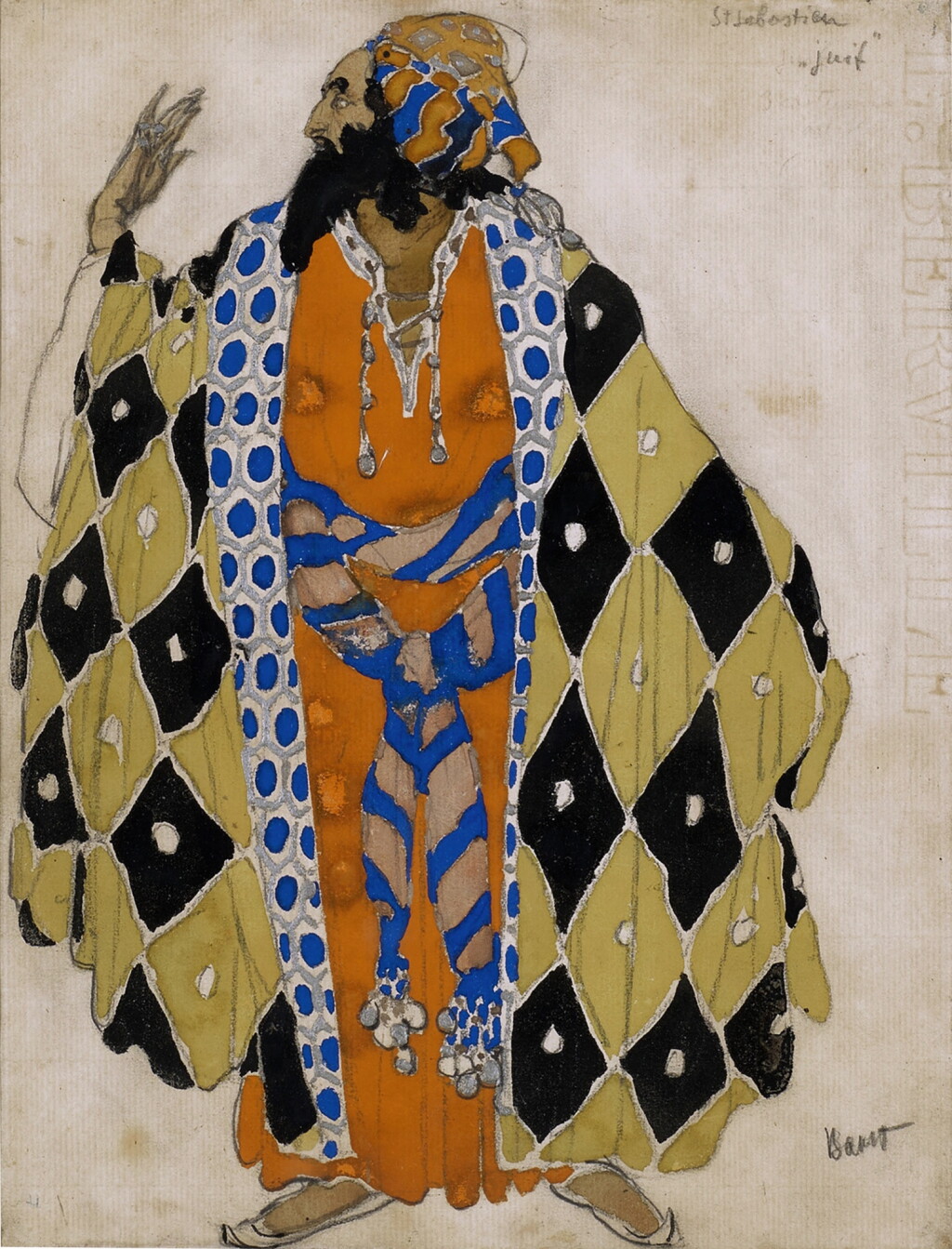 View full screen - View 1 of Lot 2266. Costume Design for 'Le Martyre de saint Sébastien'.