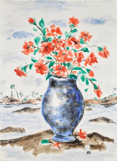 View full screen - View 1 of Lot 60. Untitled (Flowers in a Seascape).