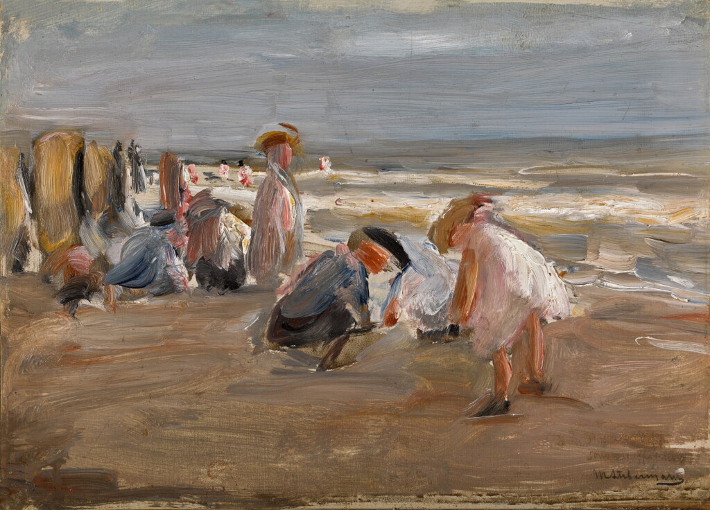 View full screen - View 1 of Lot 32. Spielende Kinder am Strand (Children playing on the beach).