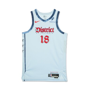 View full screen - View 1 of Lot 237. Kyshawn George Washington Wizards 2024-2025 Game Worn City Edition Jersey .