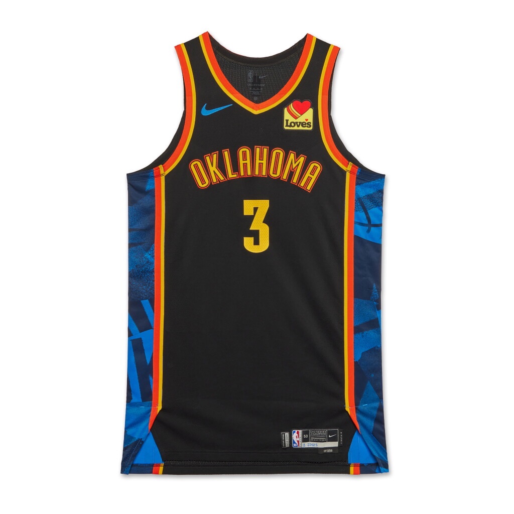 View full screen - View 1 of Lot 157. Dillon Jones Oklahoma City Thunder 2024-2025 Game Worn City Edition Jersey .