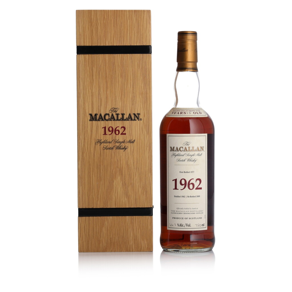 View full screen - View 1 of Lot 8. The Macallan Fine & Rare 15 Year Old 44.1 abv 1962 (1 BT 75cl).