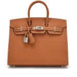 Gold Epsom Birkin 25 Sellier Palladium Hardware, 2024