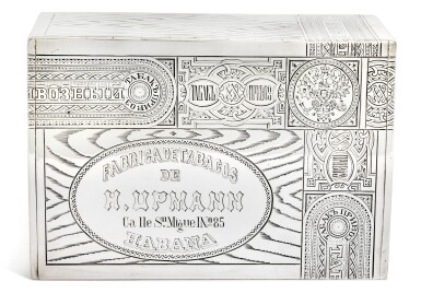 View full screen - View 1 of Lot 242. A silver trompe l’oeil cigar box, maker's mark JB, St Petersburg, 1891.