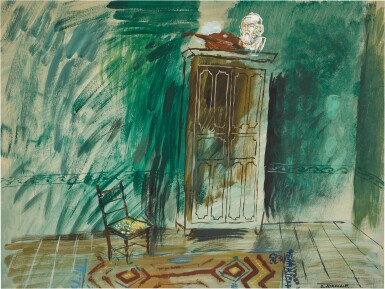 View full screen - View 1 of Lot 73. Intérieur vert.