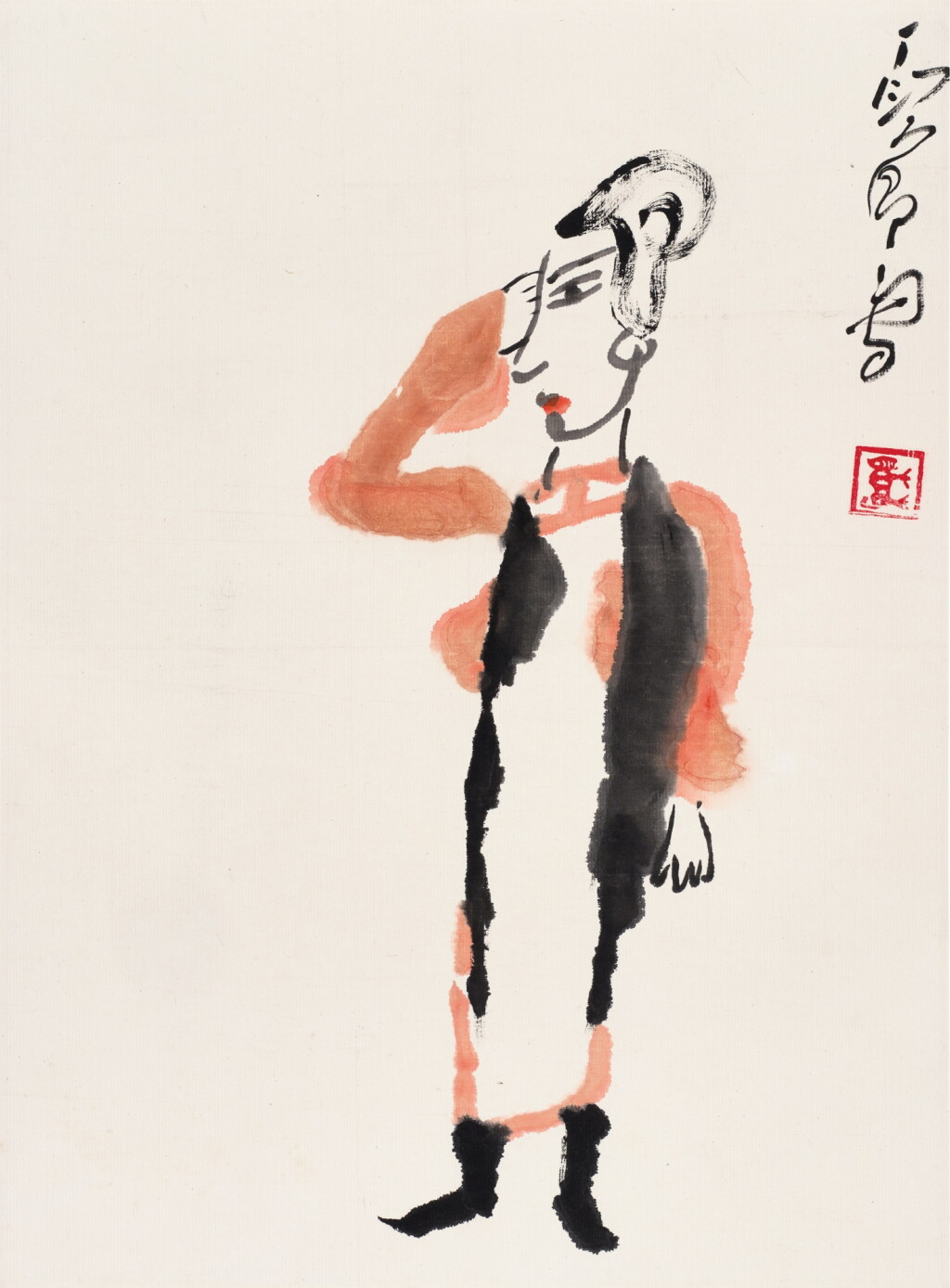 View full screen - View 1 of Lot 3035. 丁衍庸 摩登女郎 | Ding Yanyong, Modern Lady.
