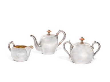 View full screen - View 1 of Lot 287. A Fabergé silver tea set, Moscow, 1908-1917.