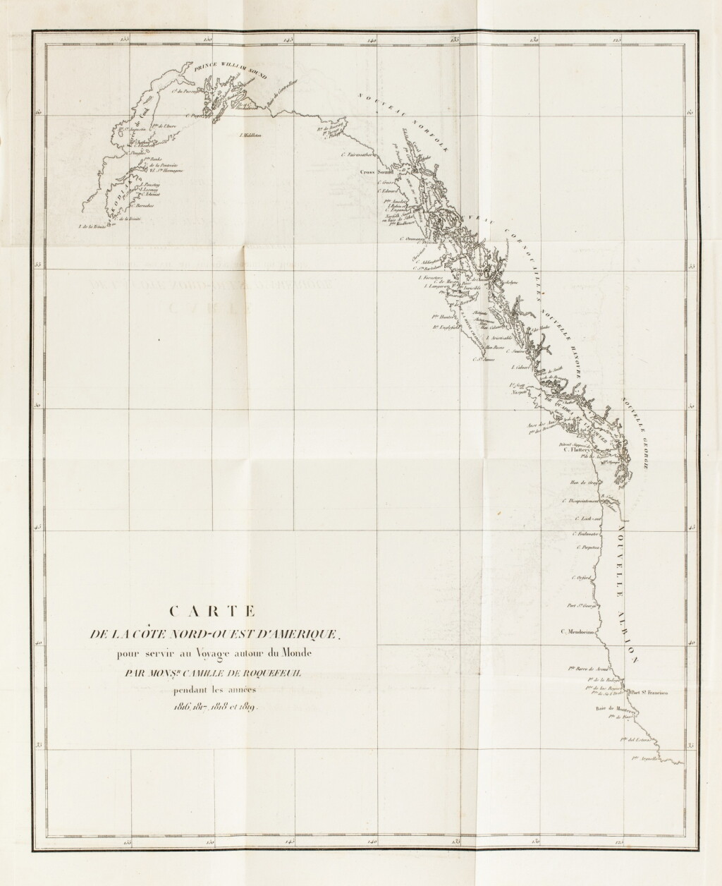 View full screen - View 1 of Lot 114. Journal d'un voyage autour du monde, pendant les années 1816, 1817, 1818 et 1819. Paris, Ponthieu, Lesage, Gide Fils, 1823. Édition originale. Illustrée de 2 grandes cartes..