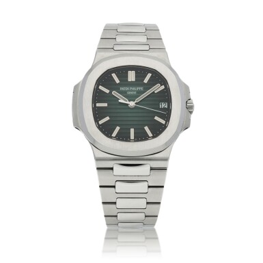 View full screen - View 1 of Lot 130. Nautilus, Ref. 5711/1A-014 Stainless steel wristwatch with date and bracelet Circa 2021 | 百達翡麗 | 5711/1A-014型號「Nautilus」精鋼鍊帶腕錶備日期顯示,年份約2021.