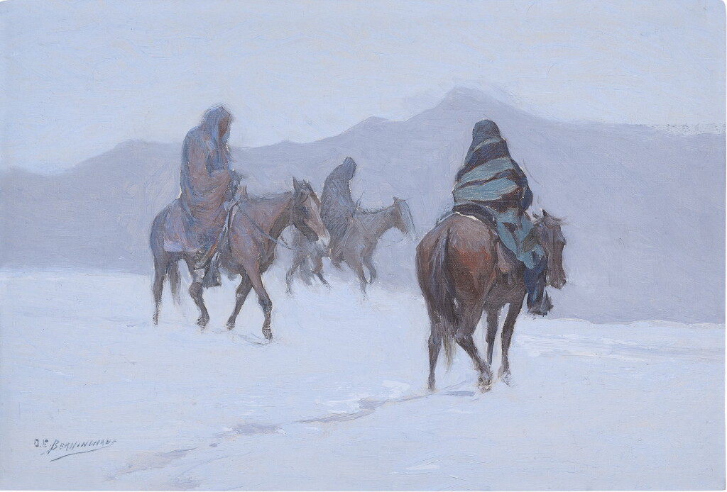 View full screen - View 1 of Lot 121. Two Indians on Horseback.