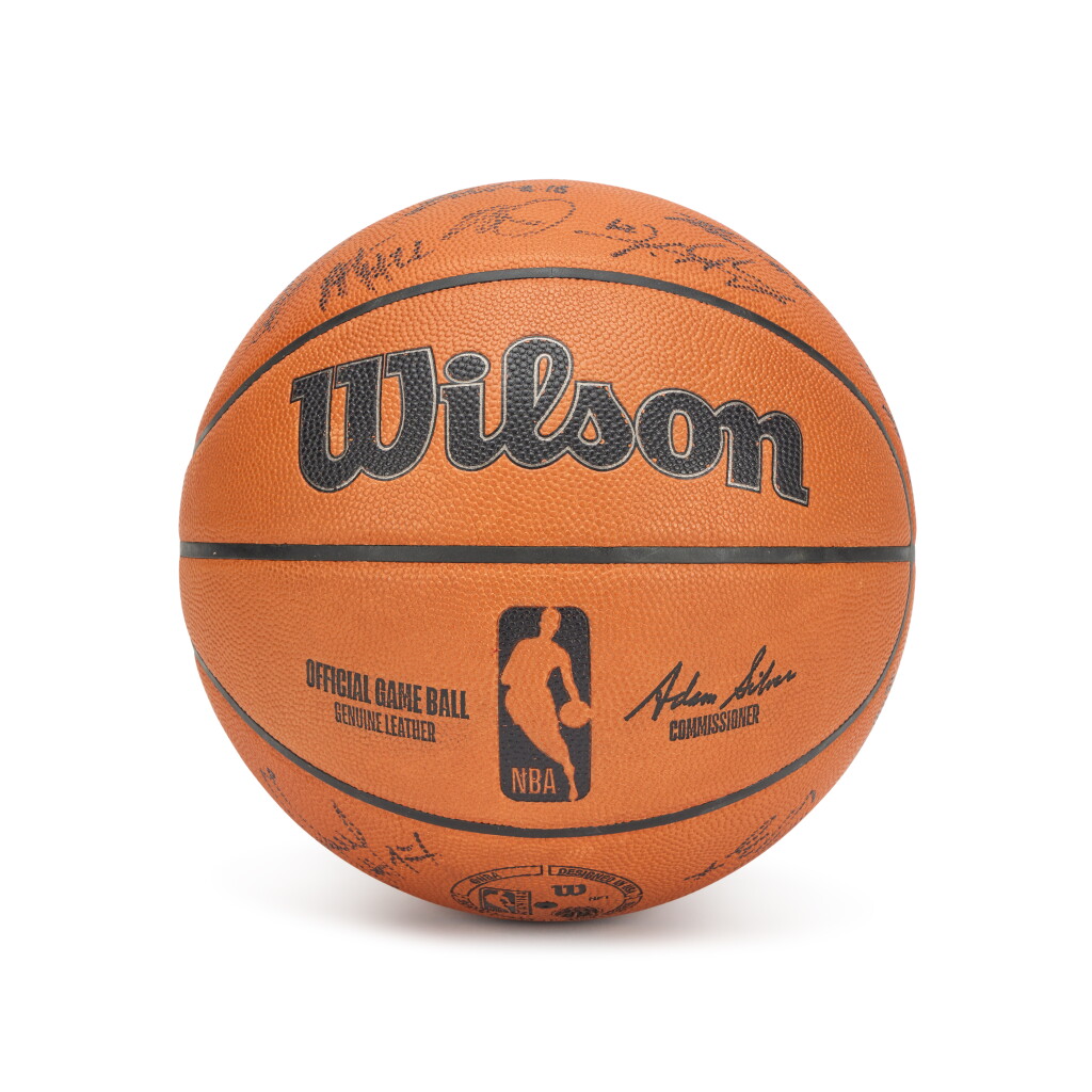 View full screen - View 1 of Lot 87. Game Issued 2024-2025 International Games Washington Wizards vs. Miami Heat Signed Ball | Signed by Wizards Full Roster.