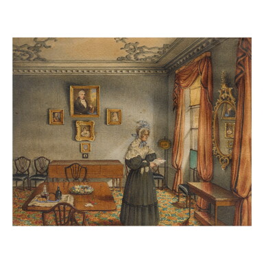 View full screen - View 1 of Lot 409. MARY ELLEN BEST | MRS. DUFFIN IN HER DINING ROOM AT YORK.