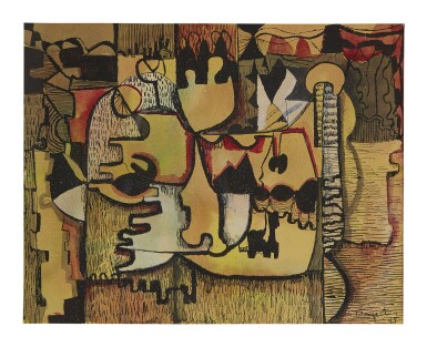 View full screen - View 1 of Lot 464. WILLIAM BAZIOTES | UNTITLED.