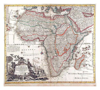 View full screen - View 1 of Lot 155. Seutter, Matthäus | Striking maps of the world and continents.