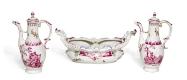 View full screen - View 1 of Lot 185. A Höchst porcelain two-handled cruet set, Circa 1755.