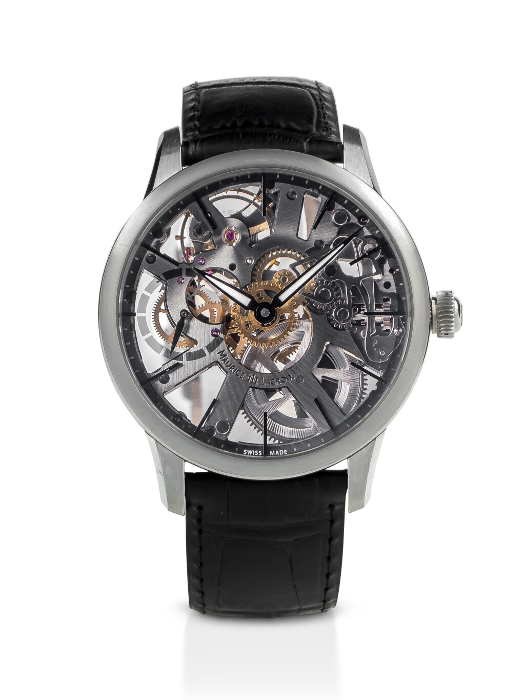 View full screen - View 1 of Lot 59. MAURICE LACROIX | MASTERPIECE, REF MP7138 STAINLESS STEEL SKELETONISED WRISTWATCH CIRCA 2013.