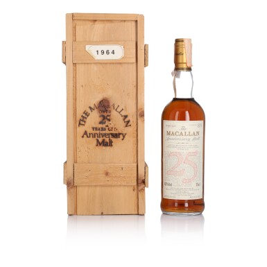 View full screen - View 1 of Lot 1024. The Macallan 25 Year Old Anniversary Malt 43.0 abv 1964 (1 bt 75cl).