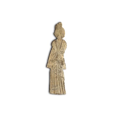 View full screen - View 1 of Lot 15. A lead plaque of a lady, Northern Wei dynasty.