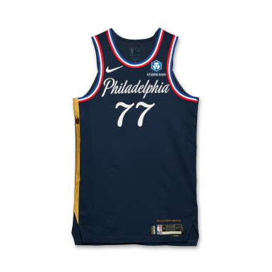 View full screen - View 1 of Lot 1. VJ Edgecombe Philadelphia 76ers 2025-2026 Game Worn City Edition Jersey .