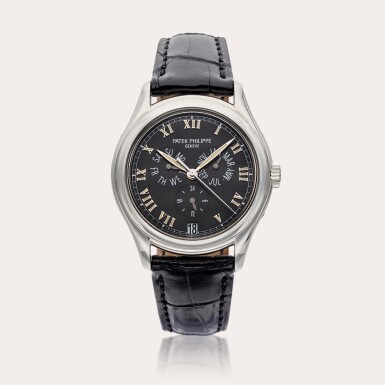 View full screen - View 1 of Lot 305. Reference 5035P | A platinum automatic annual calendar wristwatch with 24 hour indication, Circa 2000.