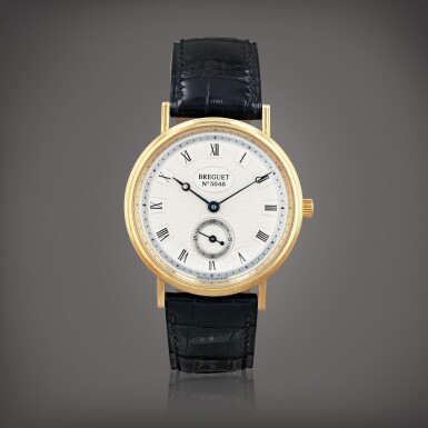 View full screen - View 1 of Lot 454. BREGUET, Classic, Ref 3910, No 5048G, yellow gold, manual.