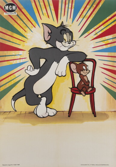 View full screen - View 1 of Lot 150. Tom and Jerry/ Tom y Jerry (1959), stock poster, Spanish.