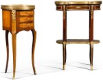 A Louis XVI style gilt-bronze mounted mahogany table, circa 1890
