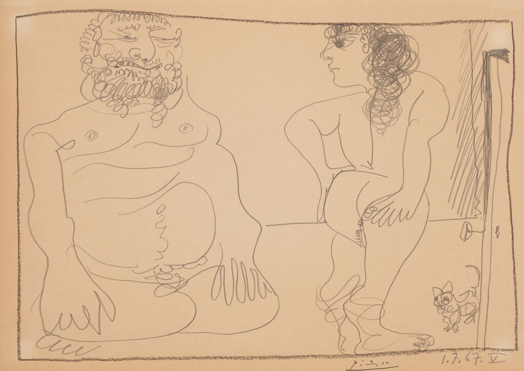 View full screen - View 1 of Lot 423. Homme et femme.