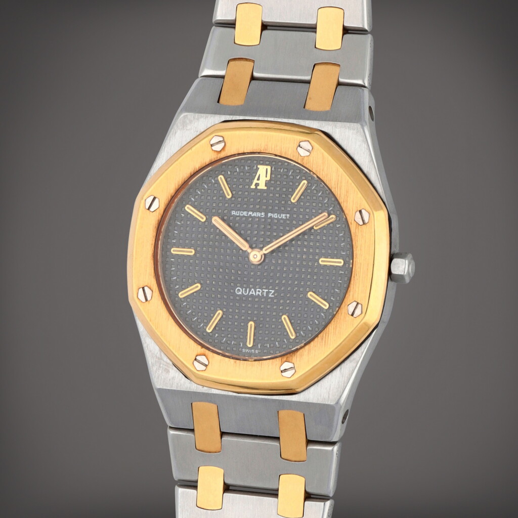 View full screen - View 1 of Lot 291. Royal Oak | A stainless steel and yellow gold wristwatch | Circa 1980.