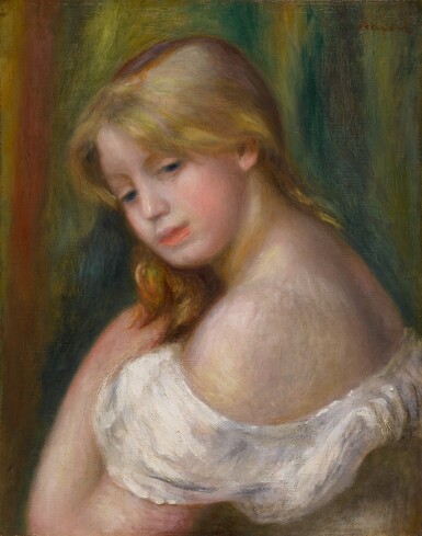 View full screen - View 1 of Lot 9. Buste de jeune femme à l'épaule nue (Jeune fille à sa toilette).