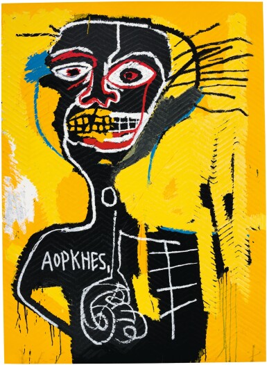 View full screen - View 1 of Lot 207. AFTER JEAN-MICHEL BASQUIAT | CABEZA.