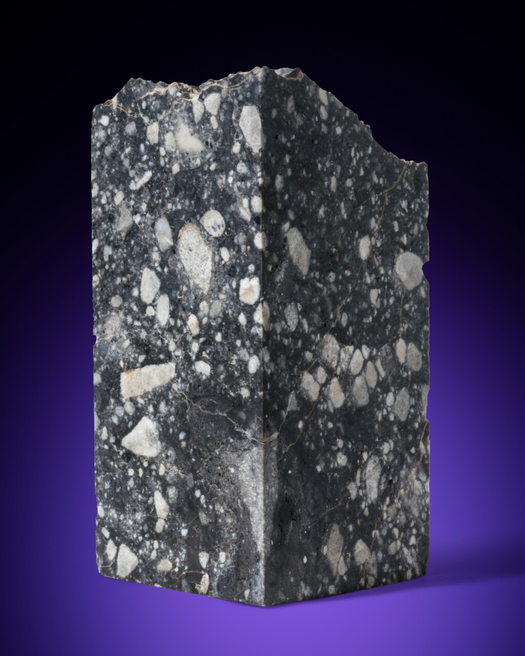 View full screen - View 1 of Lot 134. NWA 12691 — Quintessential Lunar Breccia.
