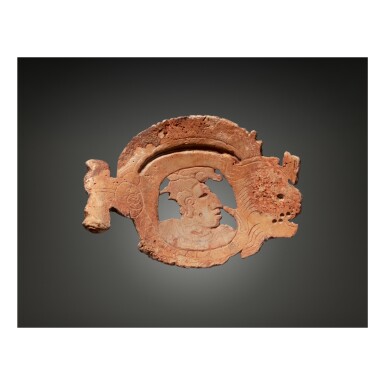 View full screen - View 1 of Lot 121. MAYA SHELL PENDANT OF A YOUNG LORD LATE CLASSIC, CIRCA AD 550 - 950.