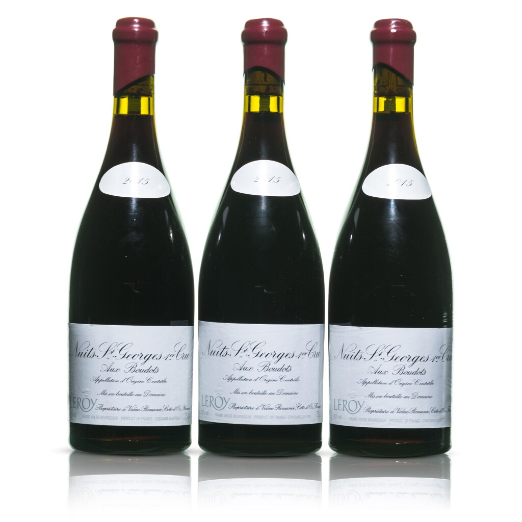 View full screen - View 1 of Lot 105. Nuits St. Georges, Aux Boudots 2015 Domaine Leroy (3 BT).